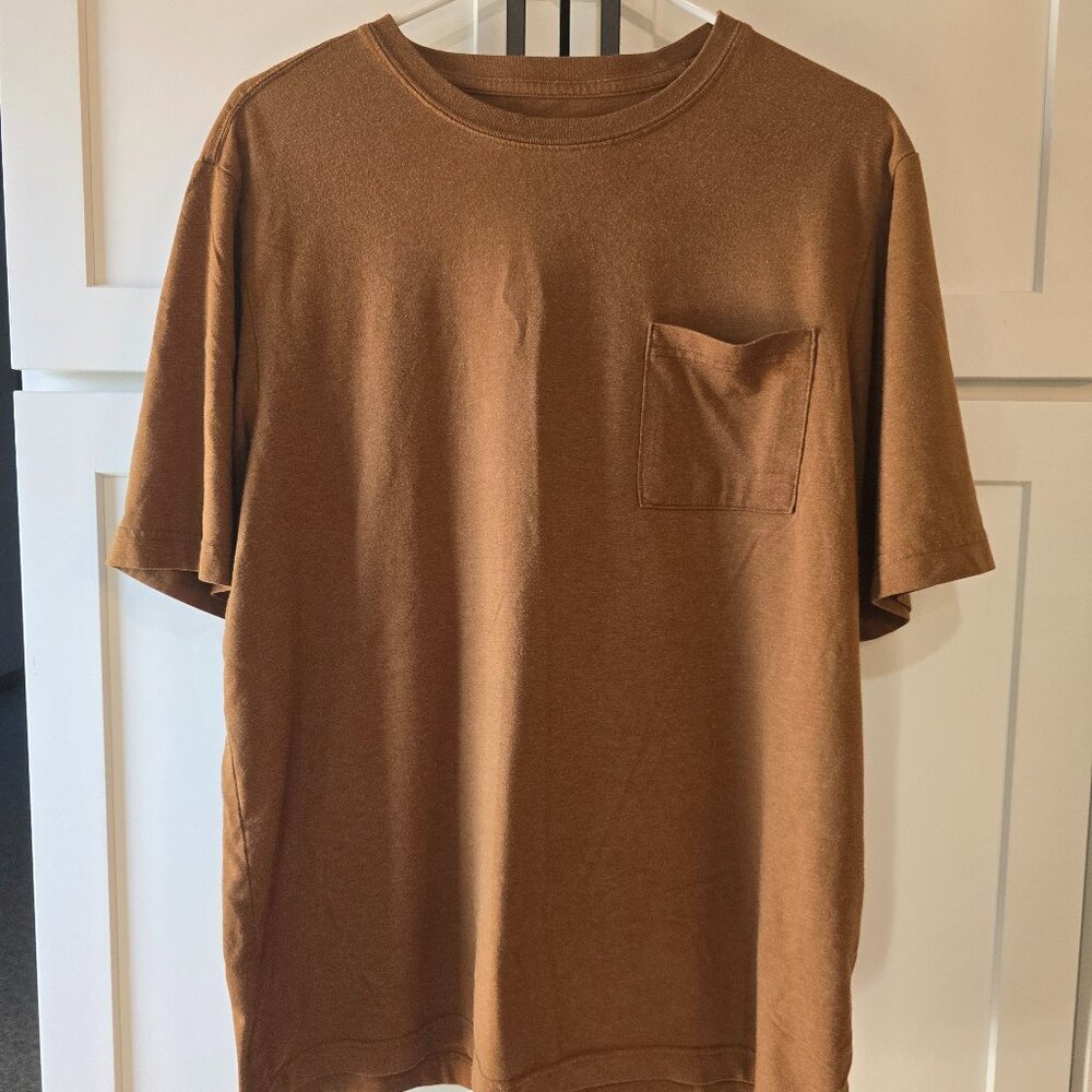 Athletic Works DriWorks Short Sleeve Brown T-shirt Size Extra Large XL (46-48)